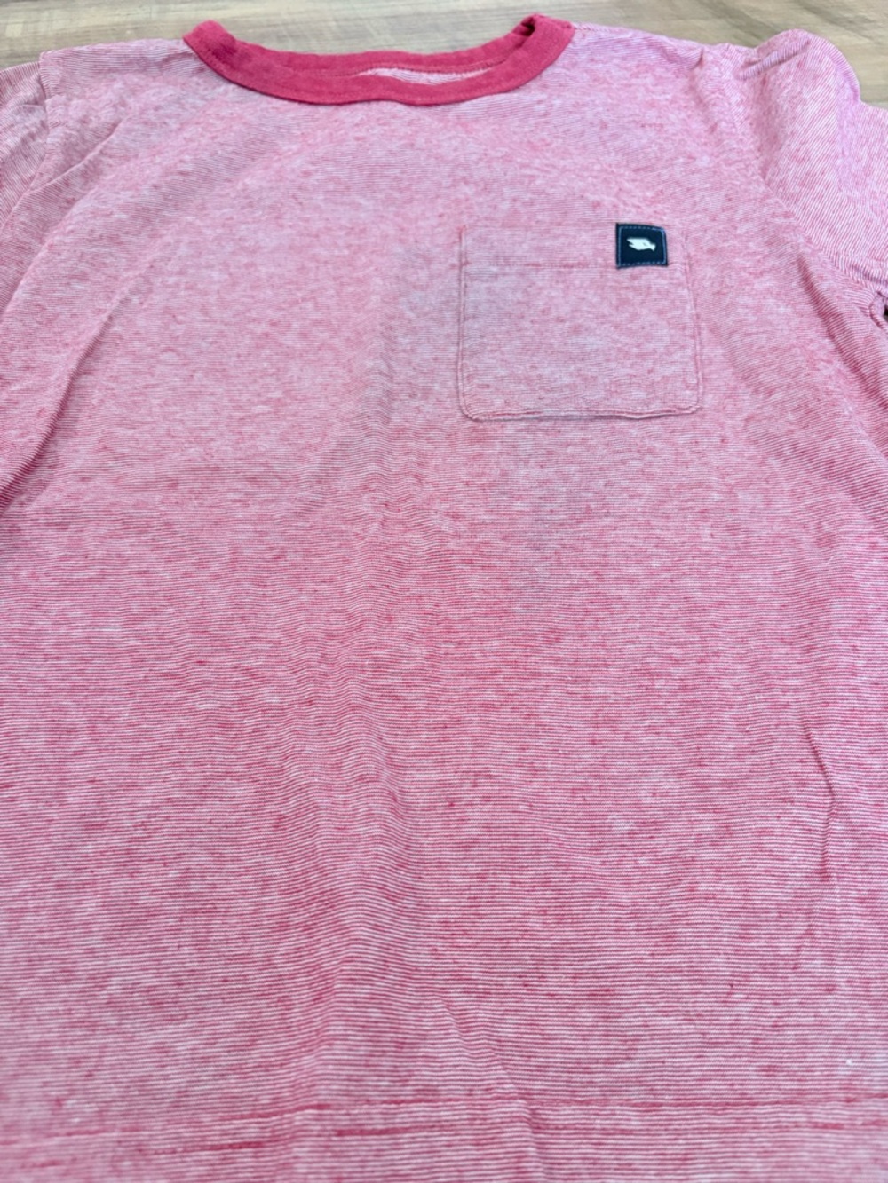 Red Heather Crewneck Pocket Shirt
